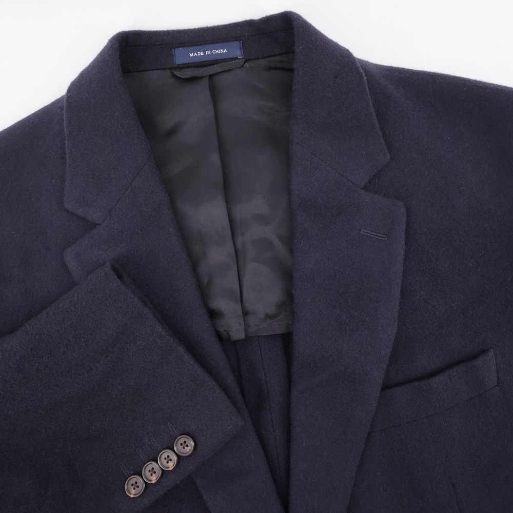 Ralph Ralph Lauren Loro Piana Camel Hair Sport Coat Navy Blue Balzer Mens 44L